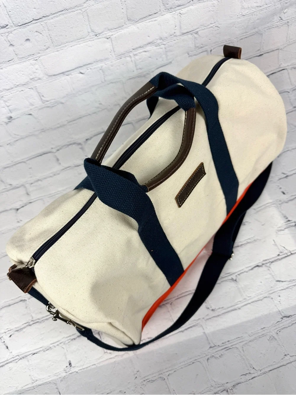 New Jack and Mulligan Kennedy Duffel Bag Leather Patch branded